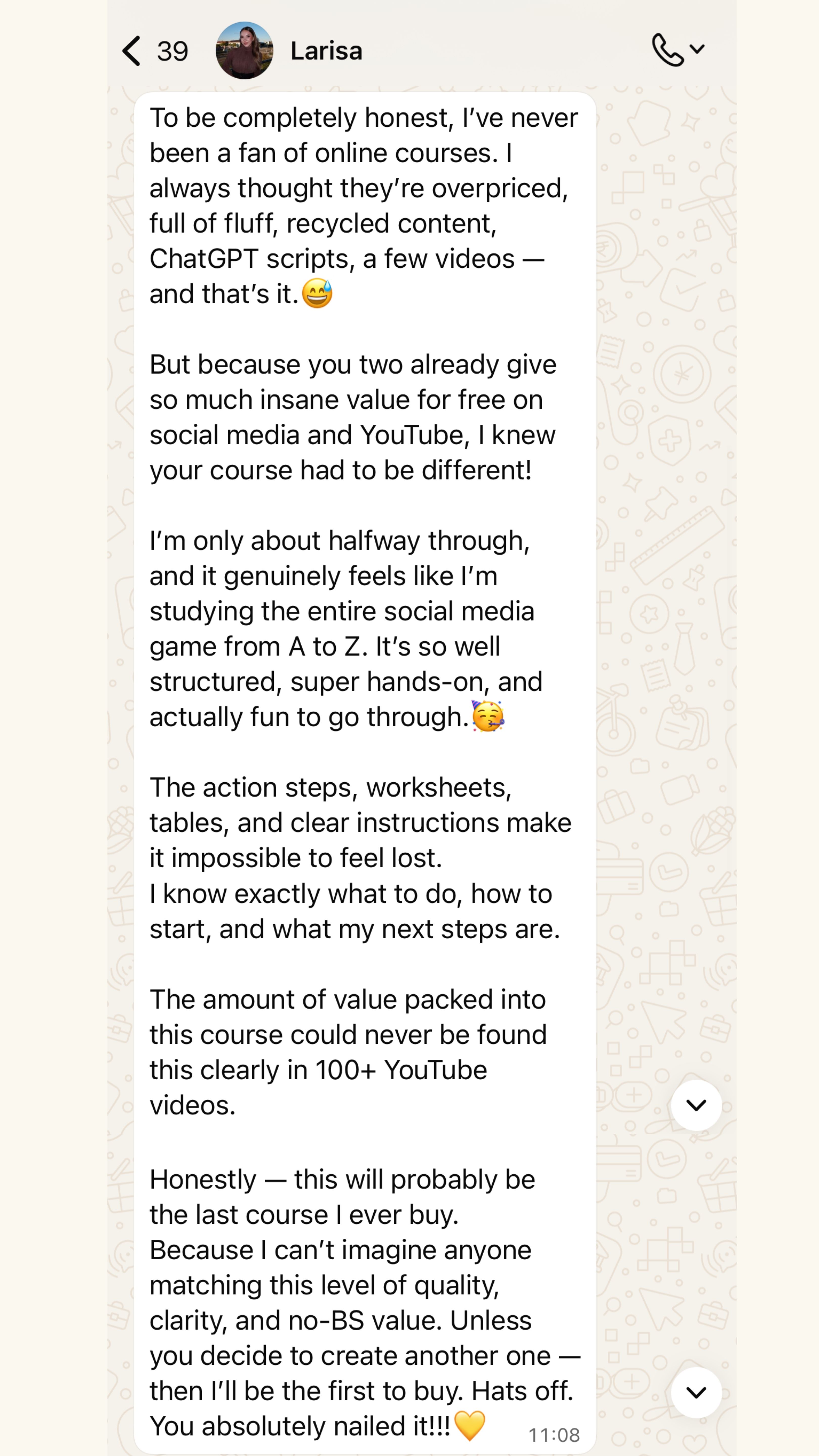 Larisa, Course Student